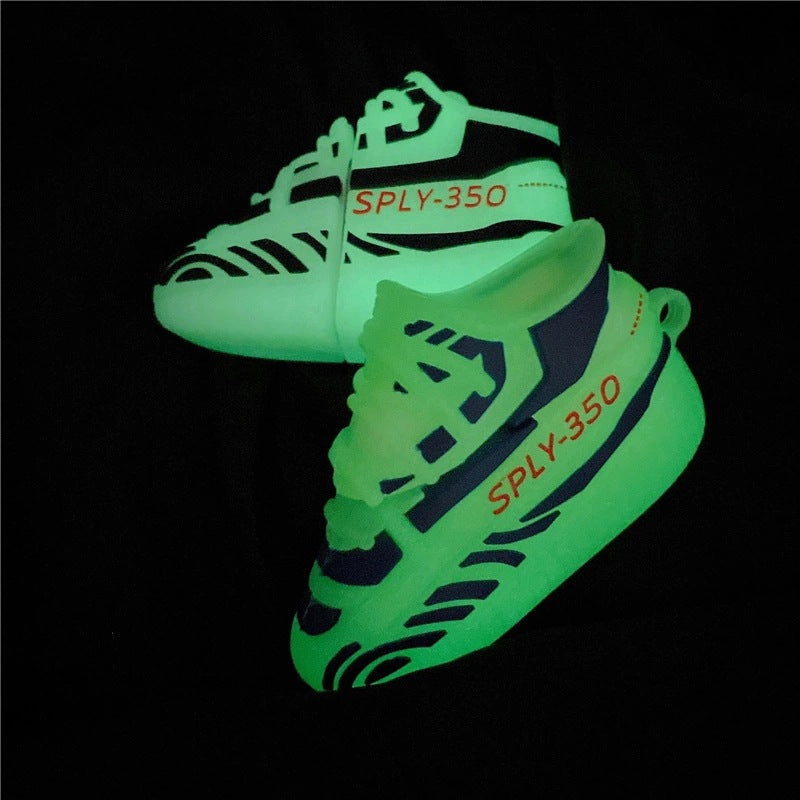 Personalized 3D Striped Glow Sneakers & AirPods Case